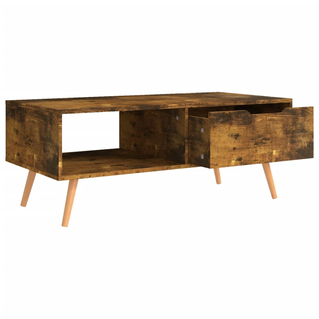 Table basse Chêne fumé 100x49,5x43 cm Bois d'ingénierie