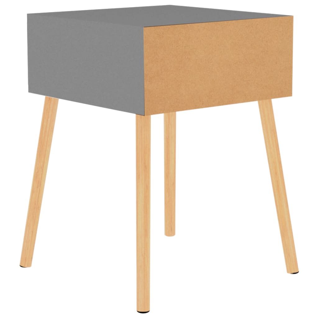 Tables de chevet 2 pcs Gris 40x40x56 cm Bois d'ingénierie