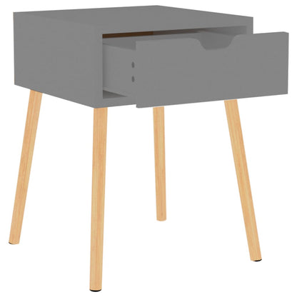 Tables de chevet 2 pcs Gris 40x40x56 cm Bois d'ingénierie