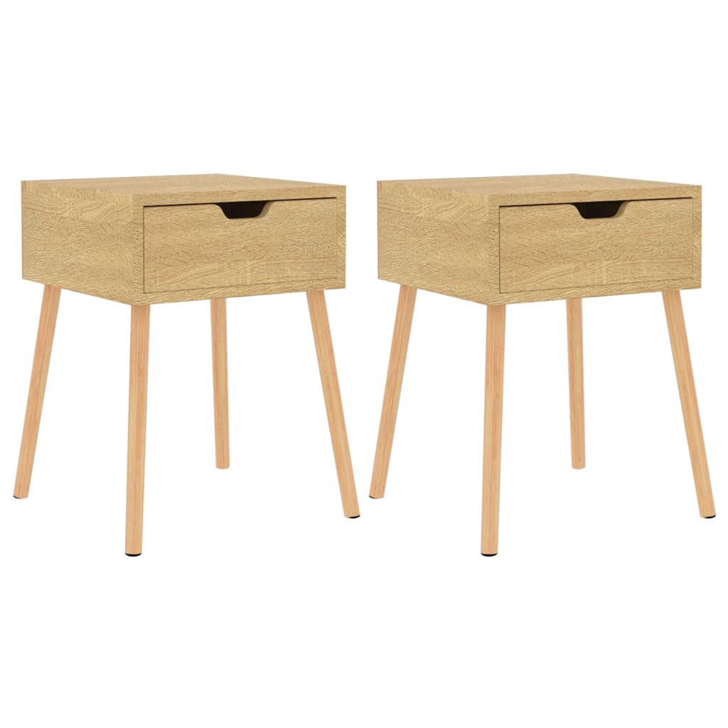 Tables de chevet 2 pcs Chêne sonoma 40x40x56 cm Bois ingénierie