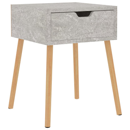 Table de chevet Gris béton 40x40x56 cm Bois d'ingénierie