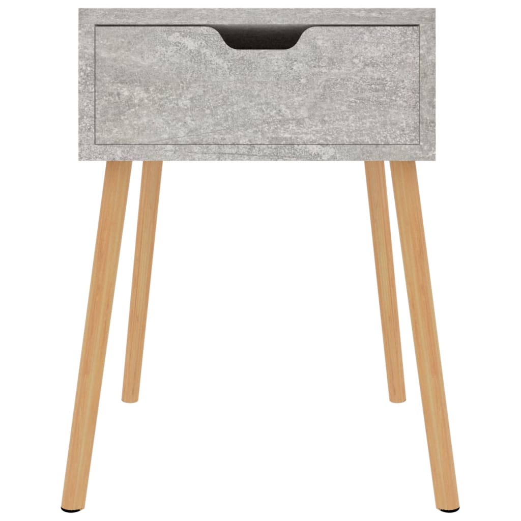 Table de chevet Gris béton 40x40x56 cm Bois d'ingénierie