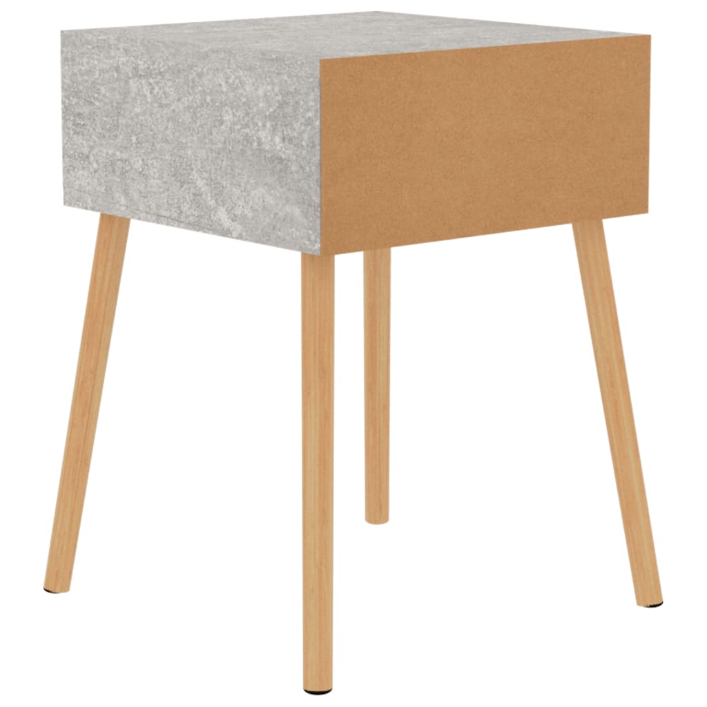 Table de chevet Gris béton 40x40x56 cm Bois d'ingénierie