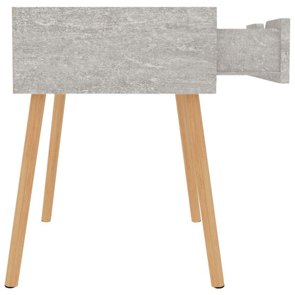 Table de chevet Gris béton 40x40x56 cm Bois d'ingénierie