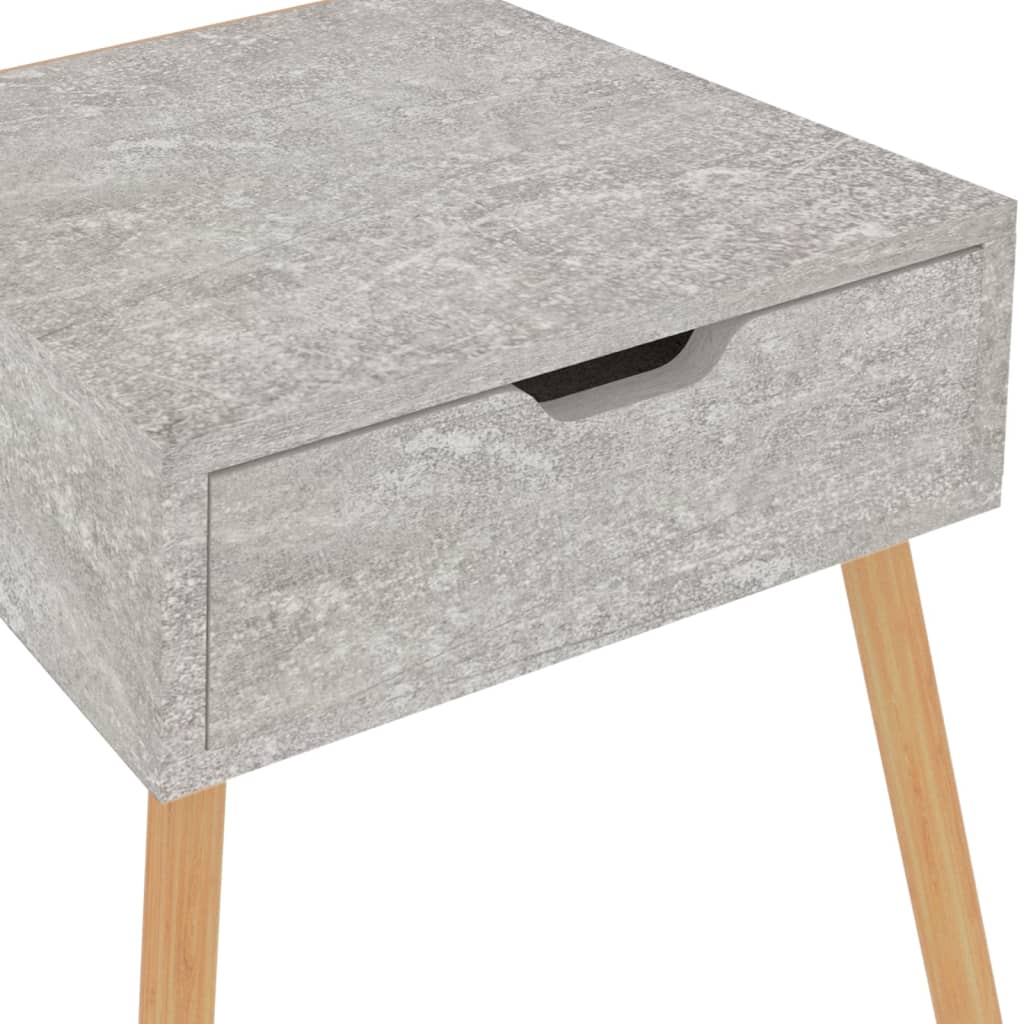 Table de chevet Gris béton 40x40x56 cm Bois d'ingénierie