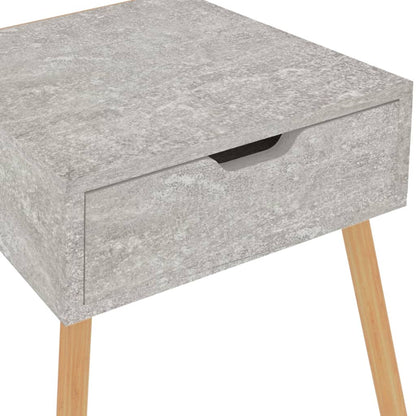 Table de chevet Gris béton 40x40x56 cm Bois d'ingénierie