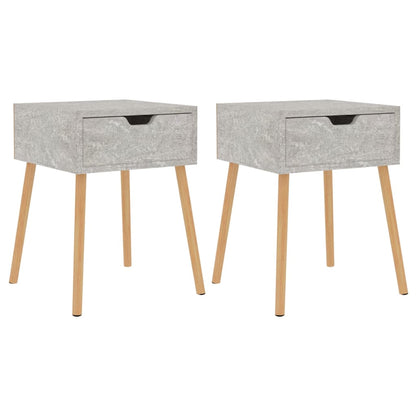 Tables de chevet 2 pcs Gris béton 40x40x56 cm Bois d'ingénierie