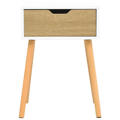 Table de chevet Blanc chêne sonoma 40x40x56cm Bois d'ingénierie