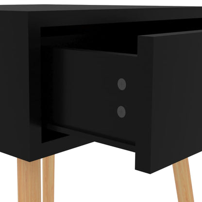 Table de chevet Noir brillant 40x40x56 cm Bois d'ingénierie