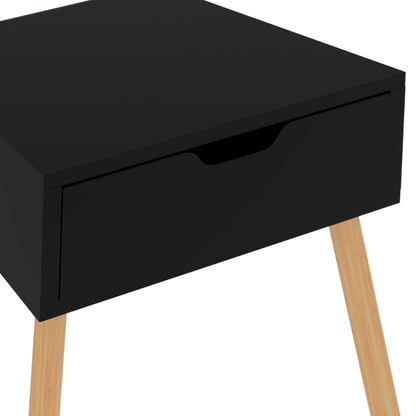 Tables de chevet 2 pcs Noir brillant 40x40x56cm Bois ingénierie