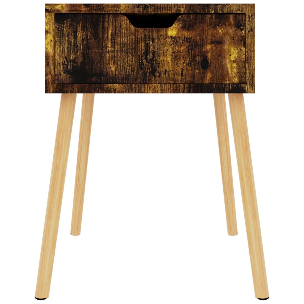 Table de chevet chêne fumé 40x40x56 cm Bois d'ingénierie