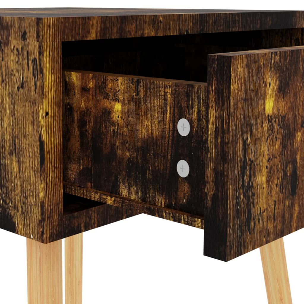 Table de chevet chêne fumé 40x40x56 cm Bois d'ingénierie