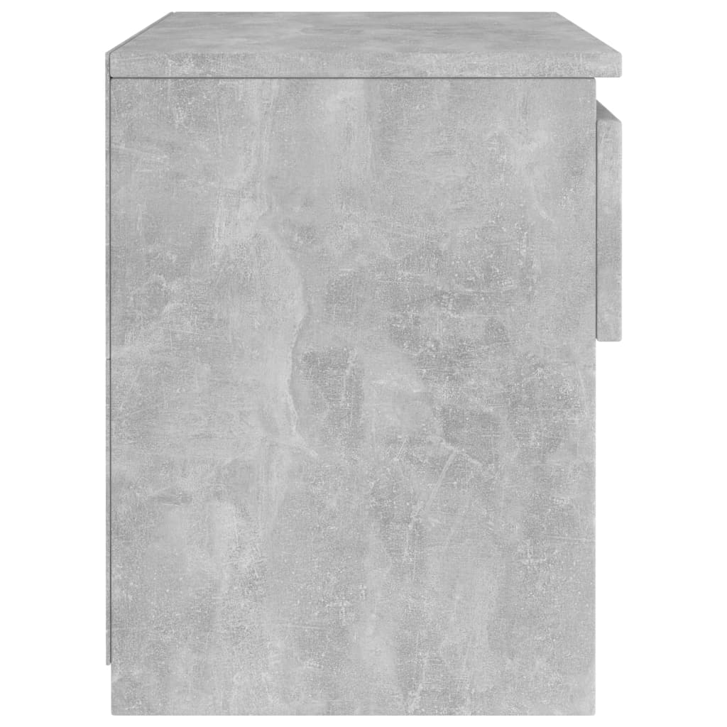 Tables de chevet 2 pcs Gris béton 40x30x39 cm Aggloméré