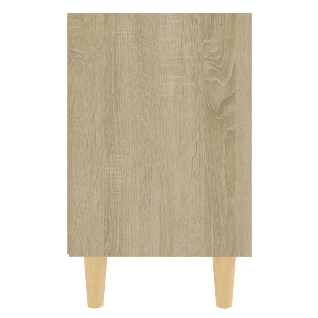 Tables de chevet pieds en bois 2 pcs Chêne sonoma 40x30x50 cm