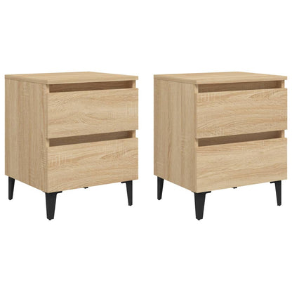 Tables de chevet 2 pcs chêne sonoma 40x35x50 cm bois ingénierie