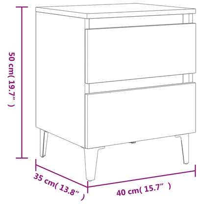 Tables de chevet 2 pcs chêne sonoma 40x35x50 cm bois ingénierie