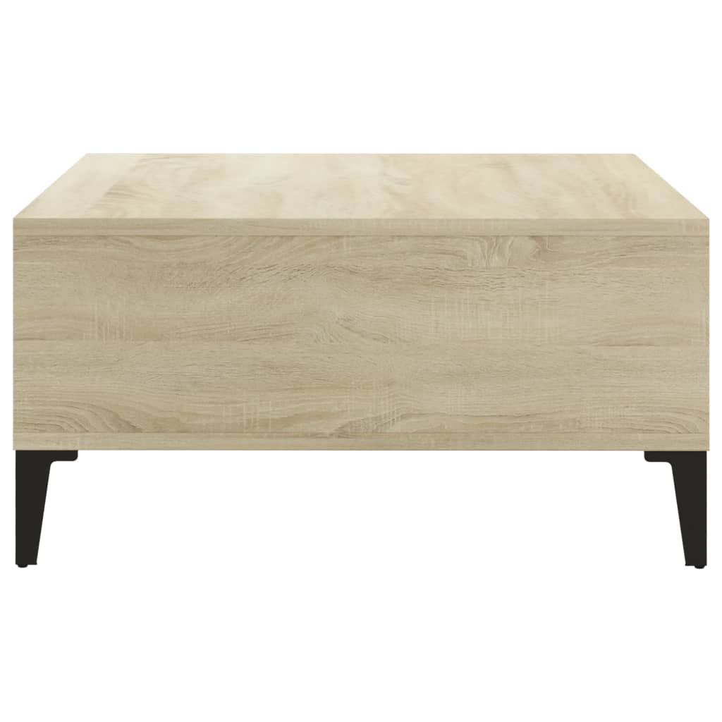 Table basse chêne sonoma 60x60x30 cm bois d'ingénierie