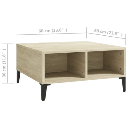 Table basse chêne sonoma 60x60x30 cm bois d'ingénierie