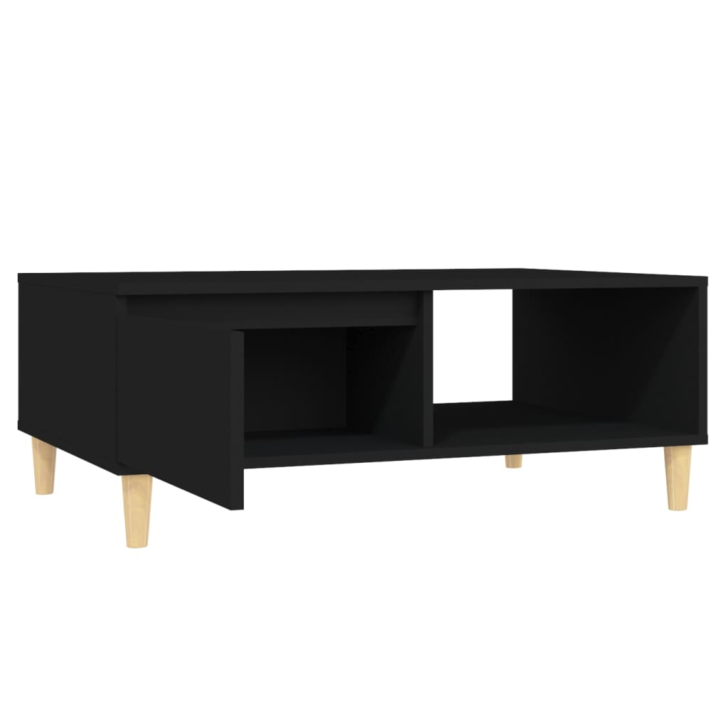 Table basse noir 90x60x35 cm bois d'ingénierie