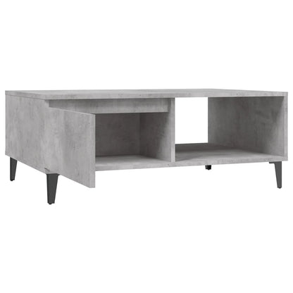 Table basse gris béton 90x60x35 cm bois d'ingénierie