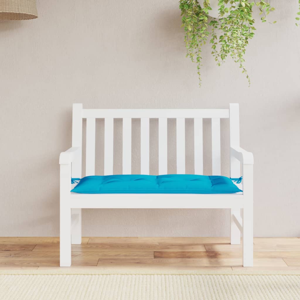 Coussin de banc de jardin bleu clair 110x50x7 cm tissu oxford