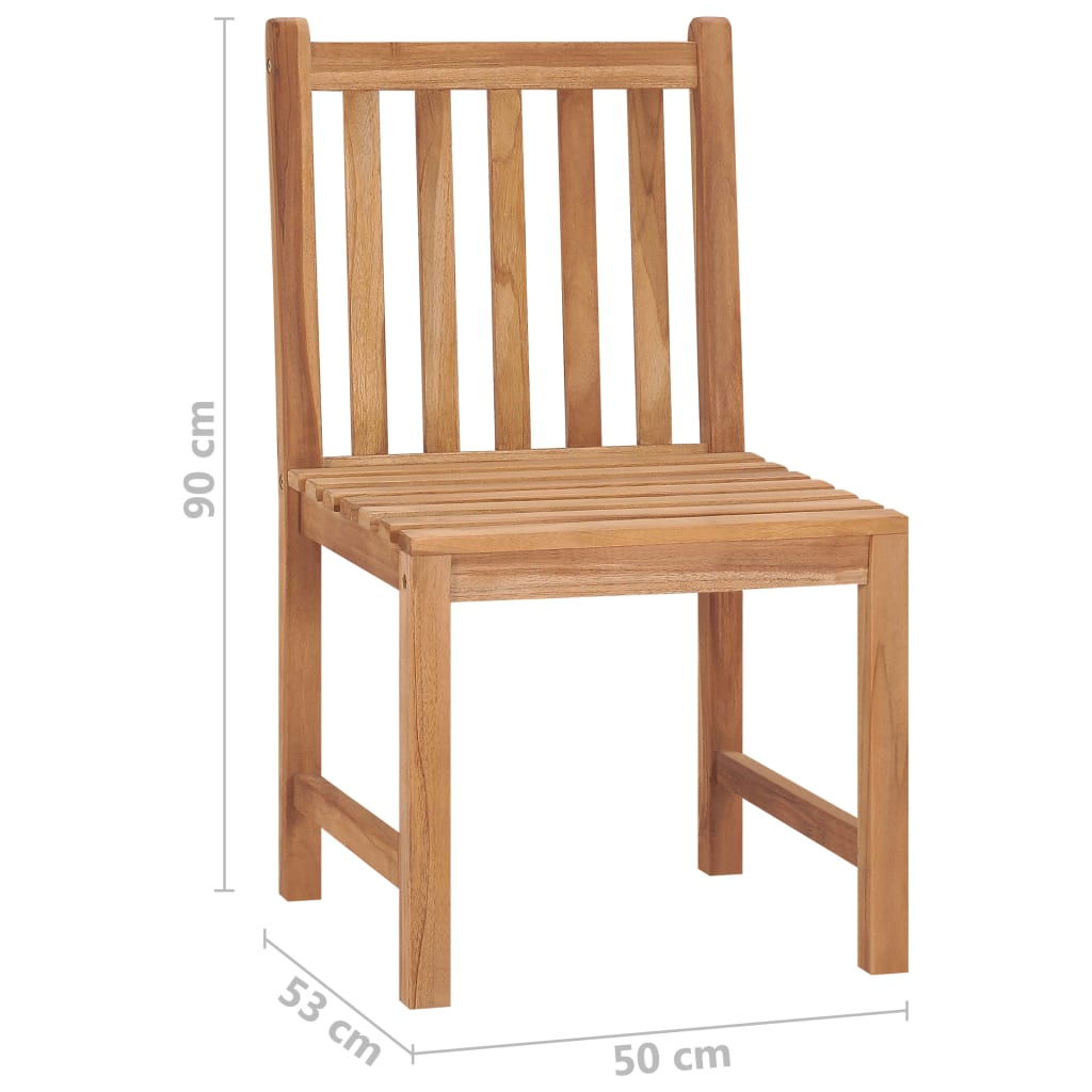 Chaises de jardin lot de 4 Bois de teck solide