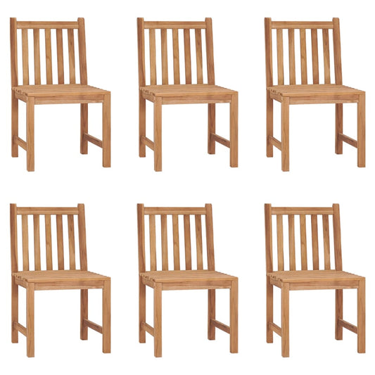 Chaises de jardin lot de 6 Bois de teck solide