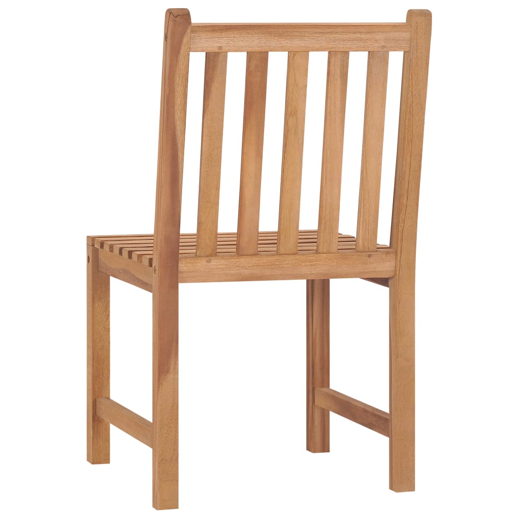 Chaises de jardin lot de 4 avec coussins Bois de teck massif