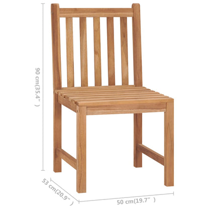 Chaises de jardin lot de 4 avec coussins Bois de teck massif