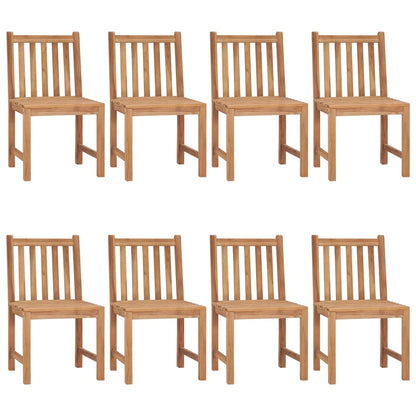 Chaises de jardin lot de 8 avec coussins Bois de teck massif