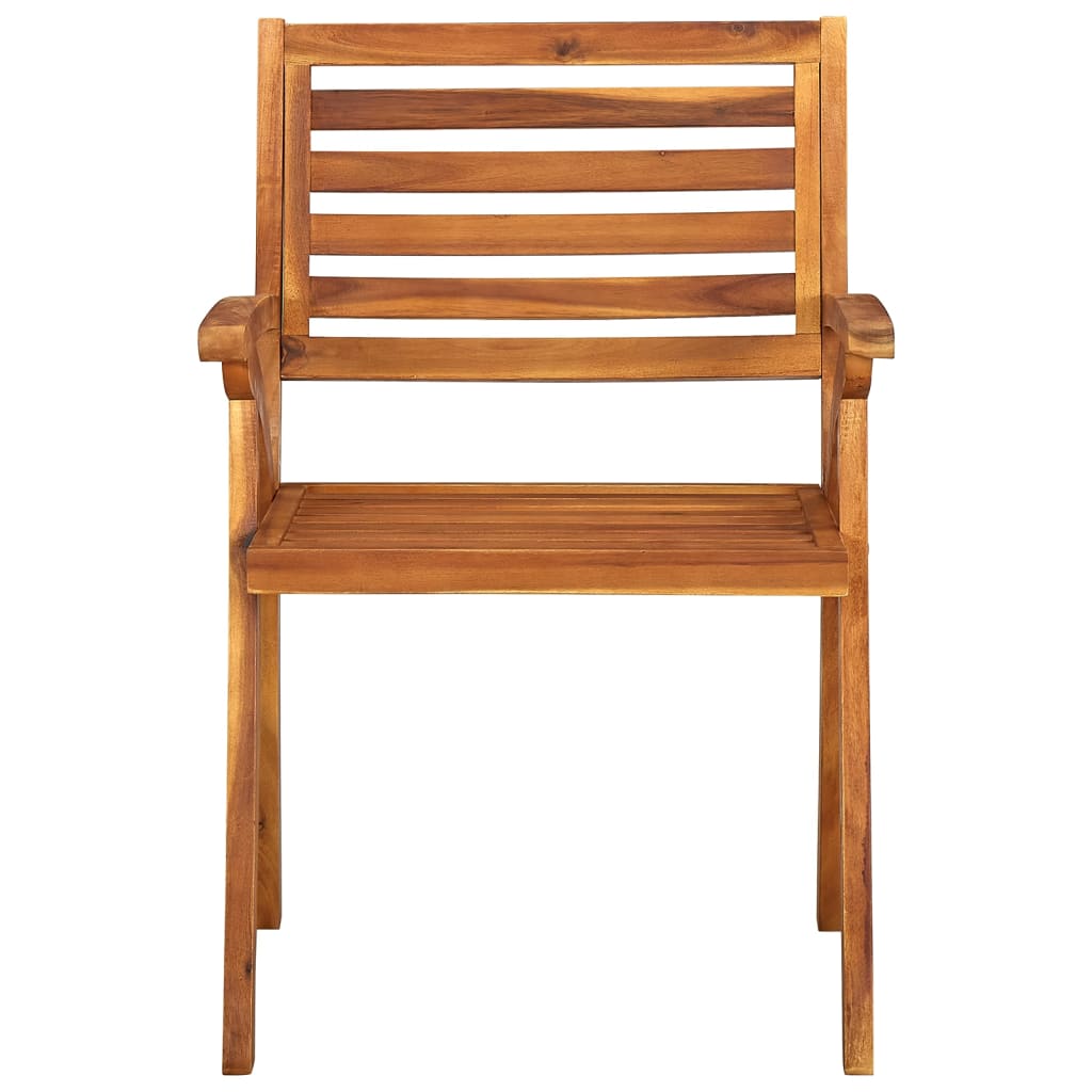 Chaises de jardin lot de 4 Bois d'acacia solide