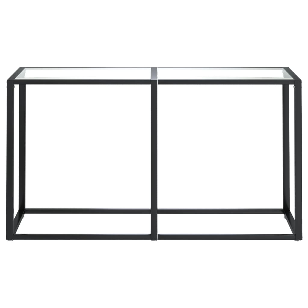 Table console Transparent 140x35x75,5 cm Verre trempé