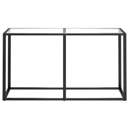 Table console Transparent 140x35x75,5 cm Verre trempé