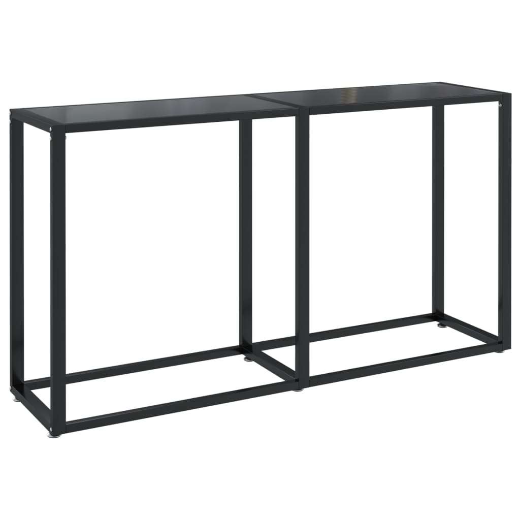 Table console Noir 140x35x75,5 cm Verre trempé