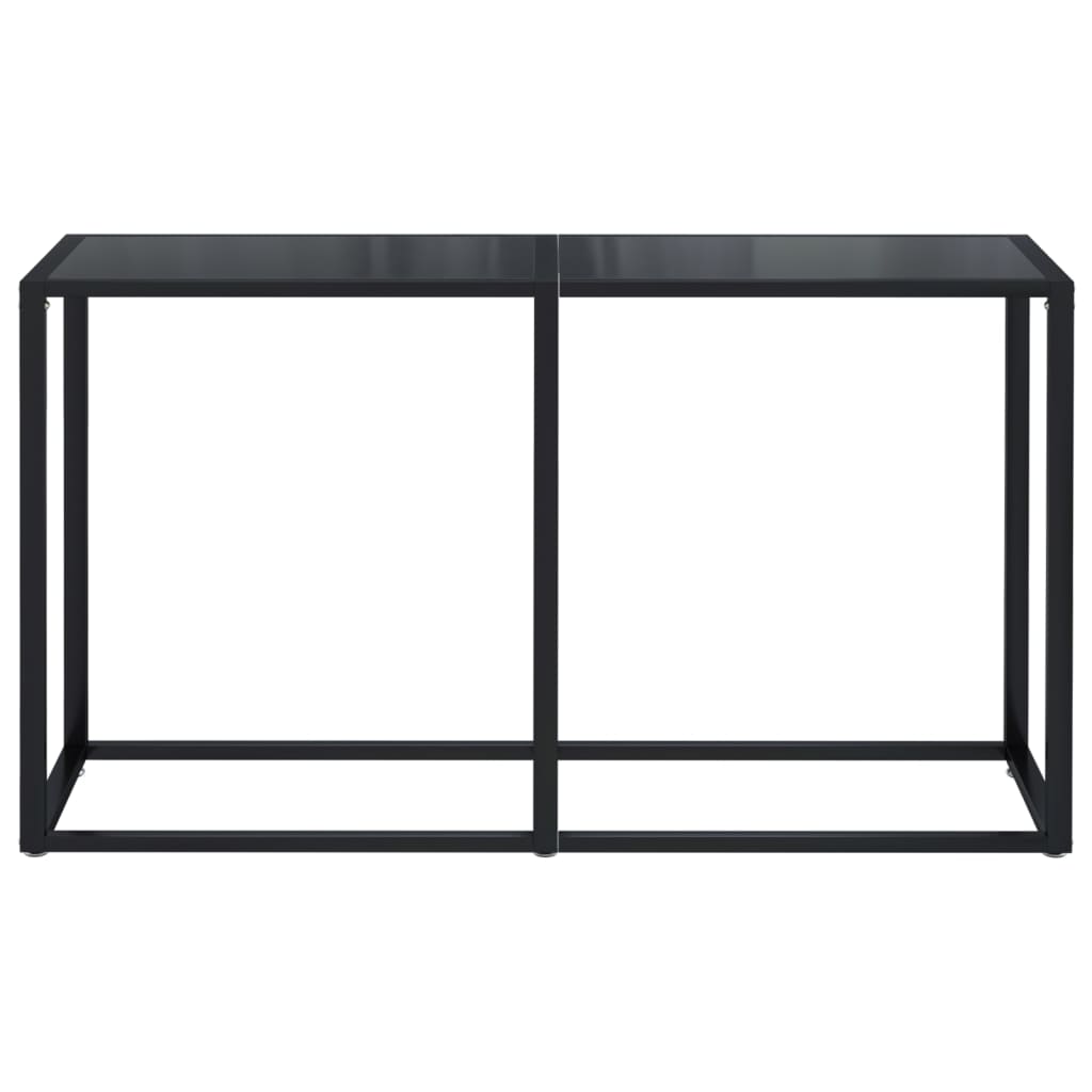 Table console Noir 140x35x75,5 cm Verre trempé