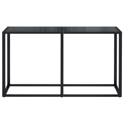 Table console Noir 140x35x75,5 cm Verre trempé