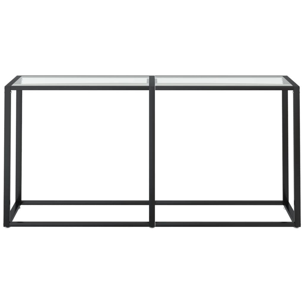 Table console Transparent 160x35x75,5 cm Verre trempé