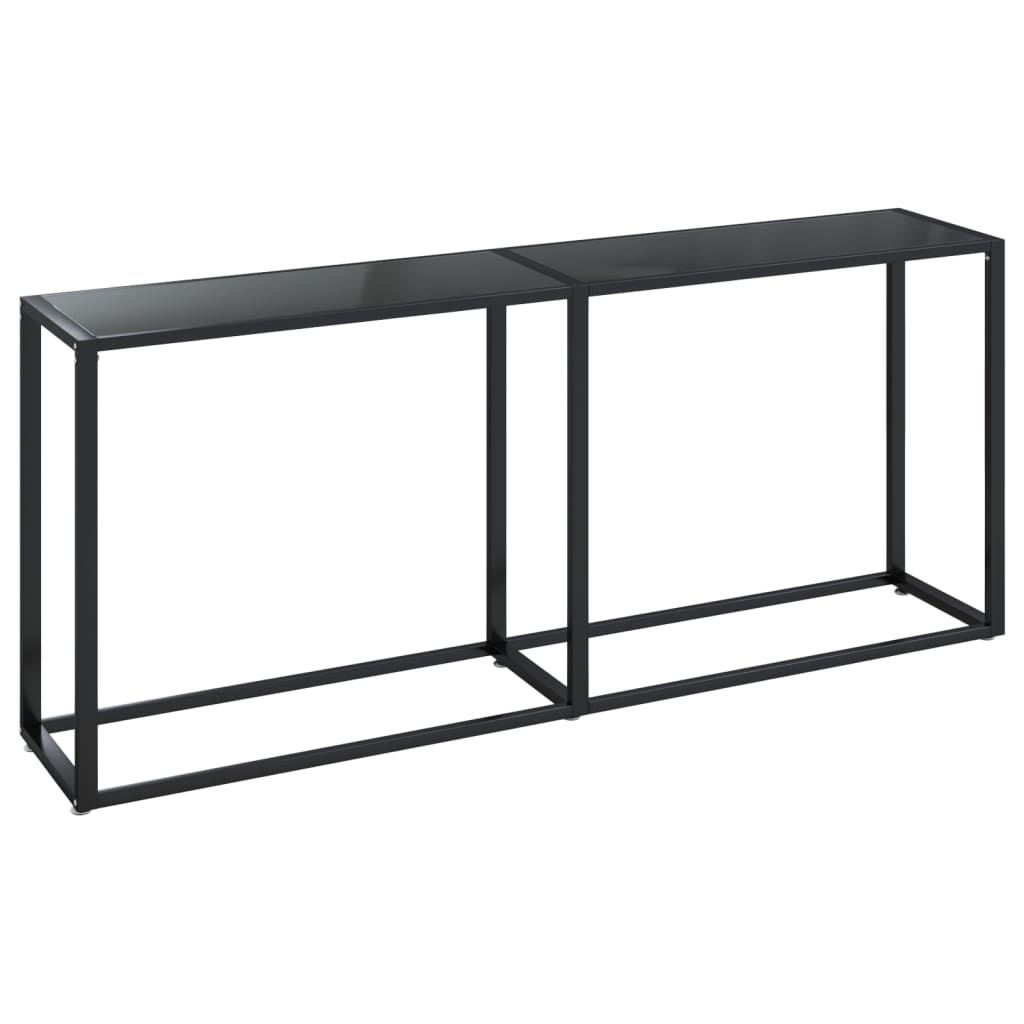 Table console Noir 180x35x75,5 cm Verre trempé