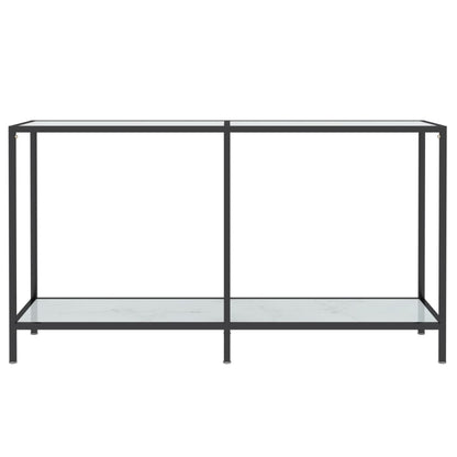 Table console Blanc 140x35x75,5 cm Verre trempé