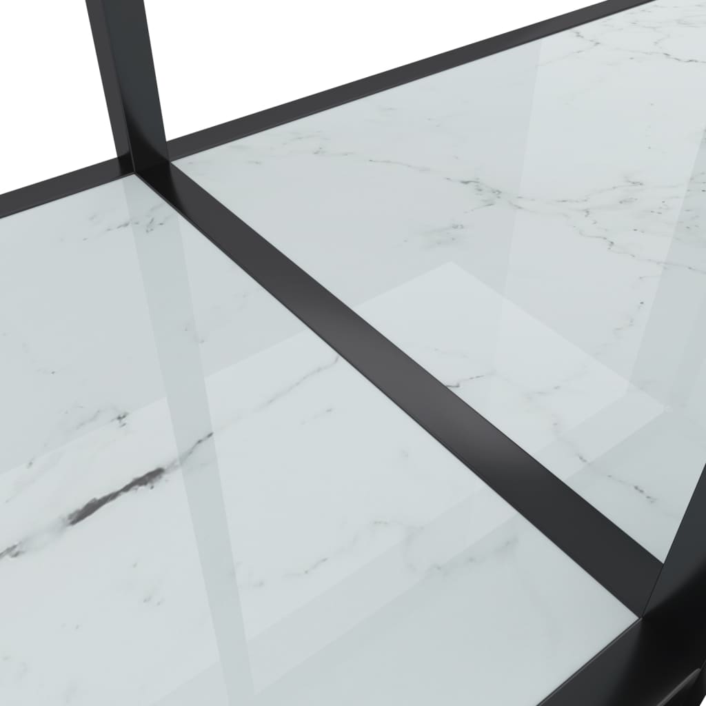 Table console Blanc 140x35x75,5 cm Verre trempé