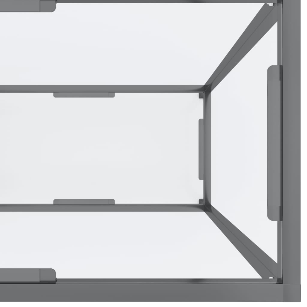 Table console Transparent 160x35x75,5 cm Verre trempé