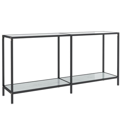 Table console Blanc 160x35x75,5 cm Verre trempé