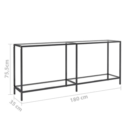 Table console Transparent 180x35x75,5 cm Verre trempé