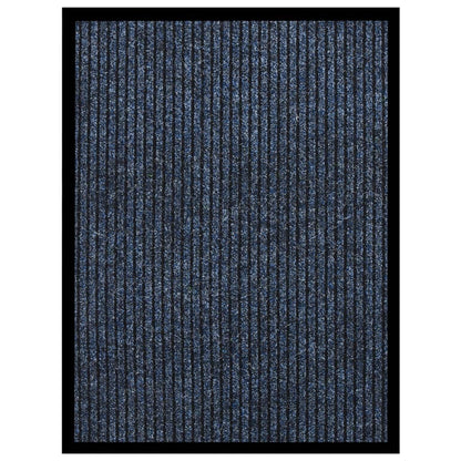 Paillasson rayé Bleu 60x80 cm