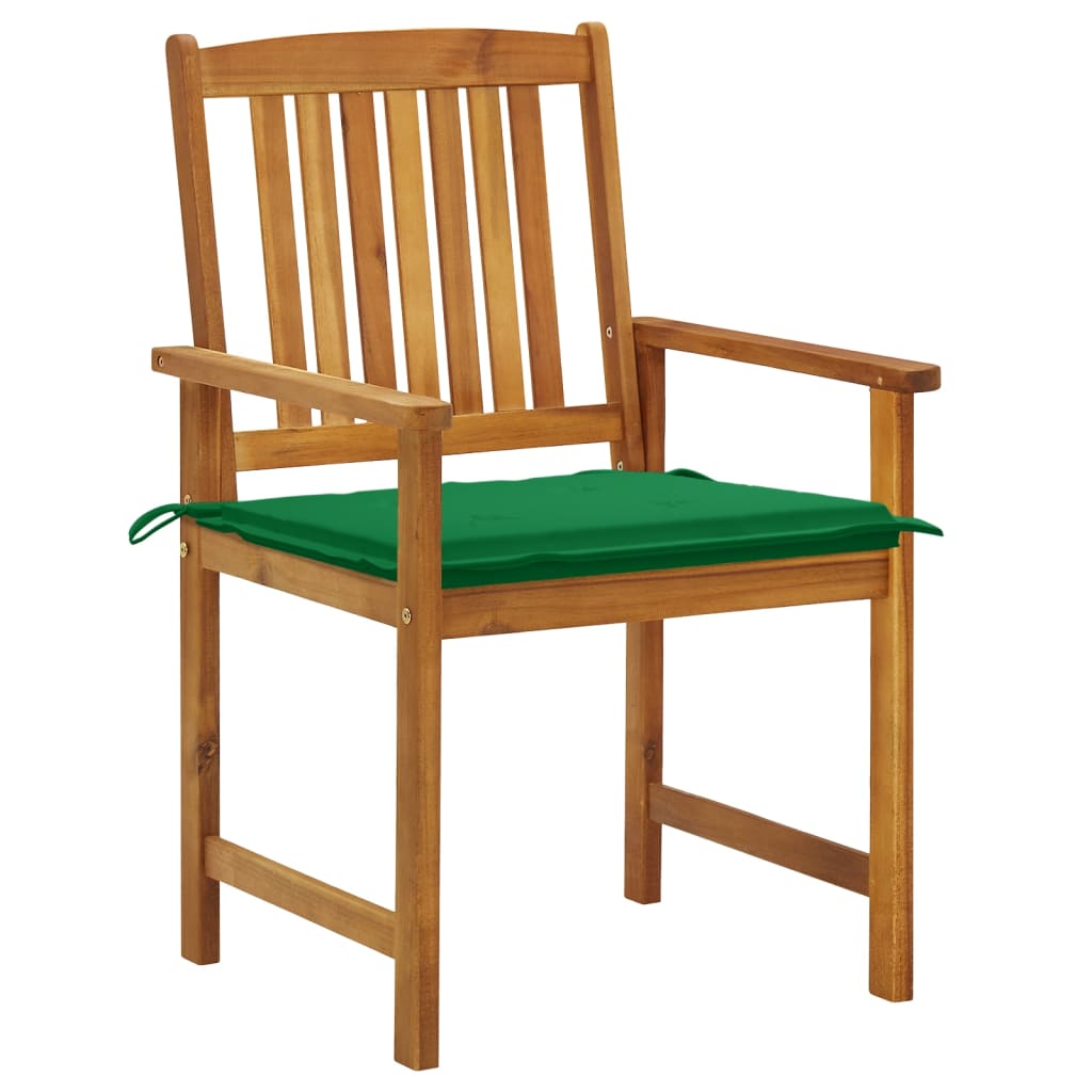 Chaises de jardin avec coussins lot de 8 Bois d'acacia solide