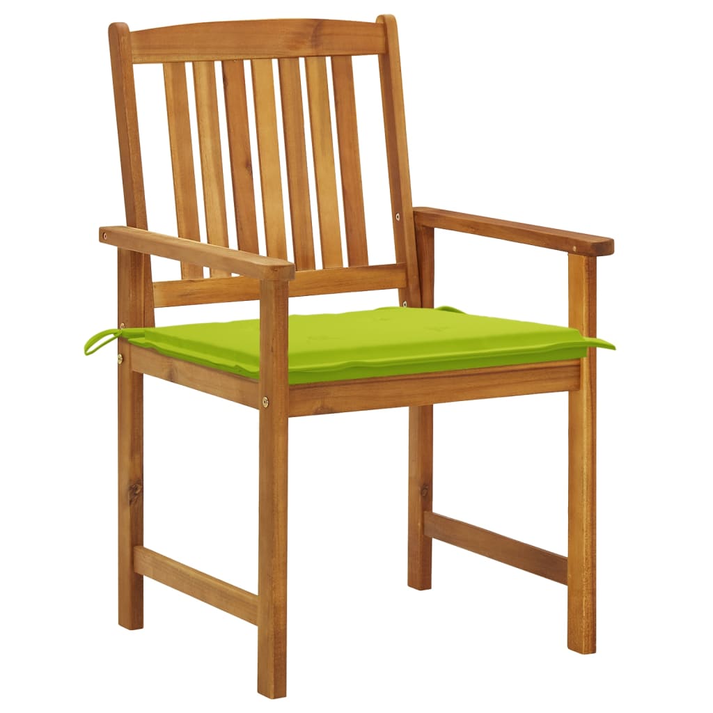 Chaises de jardin avec coussins lot de 8 Bois d'acacia solide