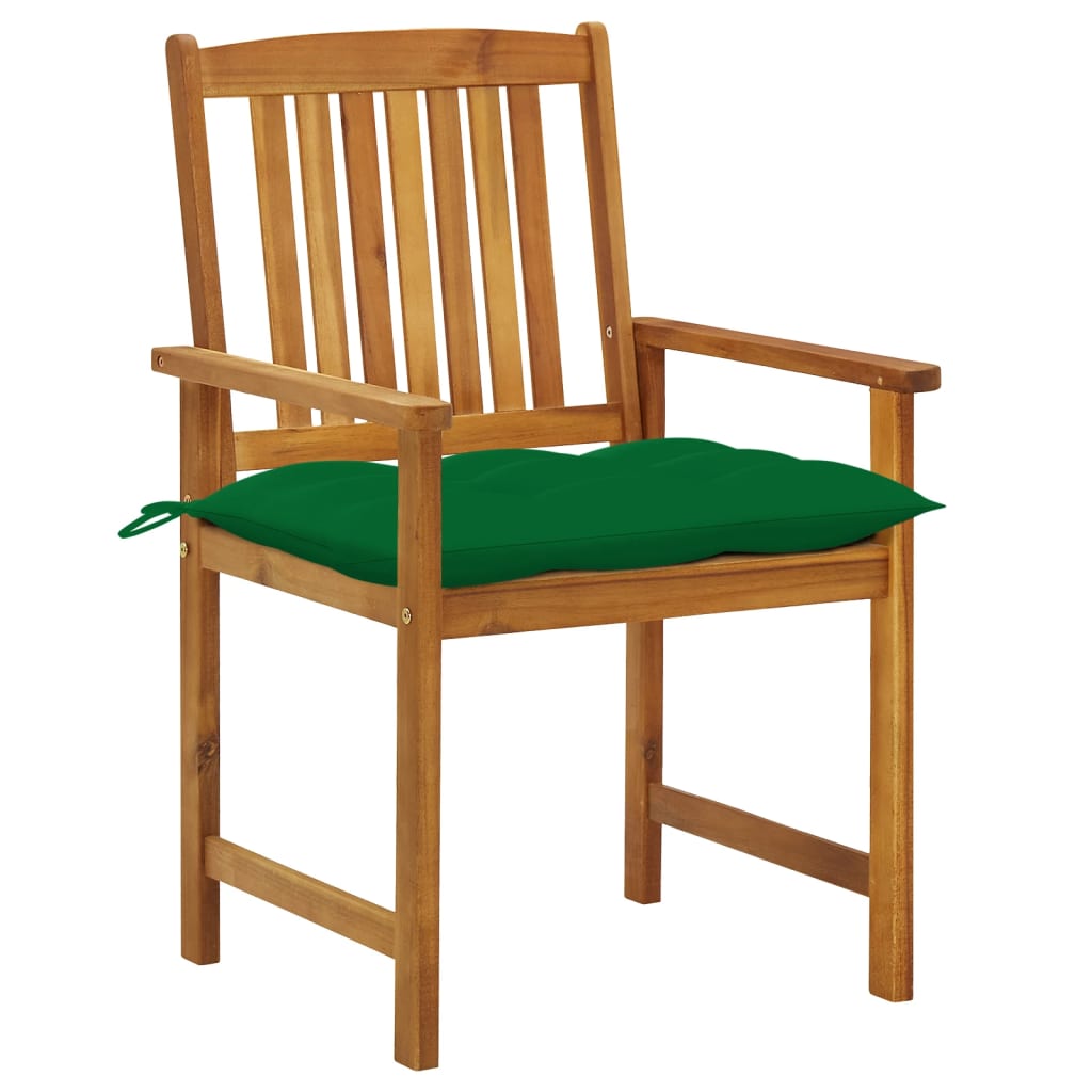 Chaises de jardin avec coussins lot de 8 Bois d'acacia solide