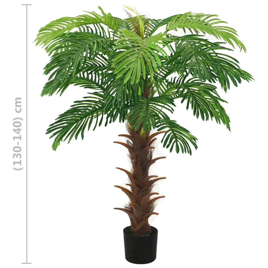 Palmier Cycas artificiel avec pot 140 cm Vert