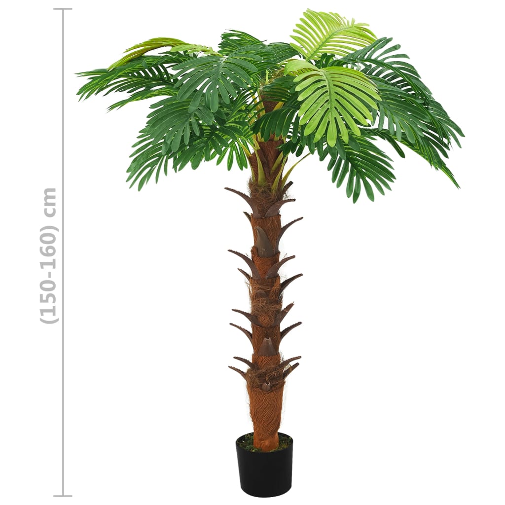 Palmier Cycas artificiel avec pot 160 cm Vert