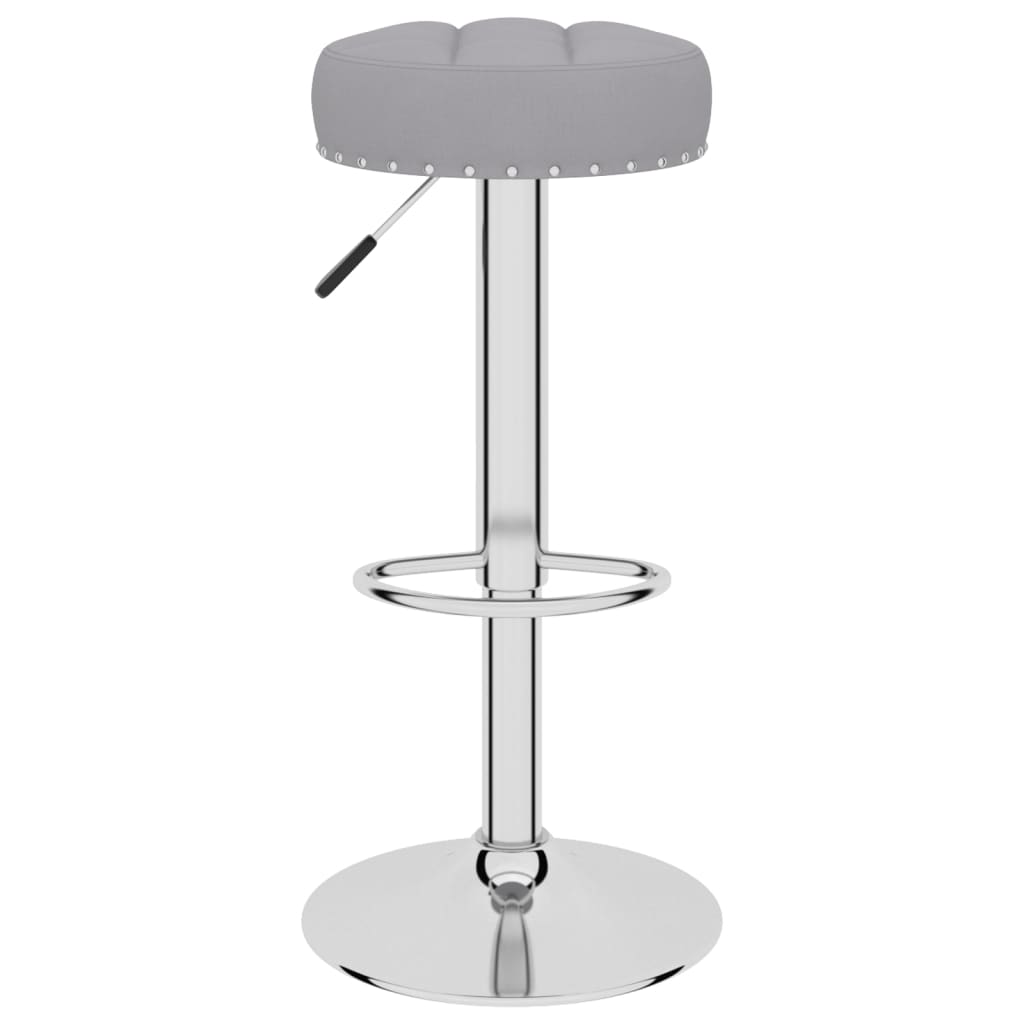 Tabourets de bar lot de 2 gris tissu